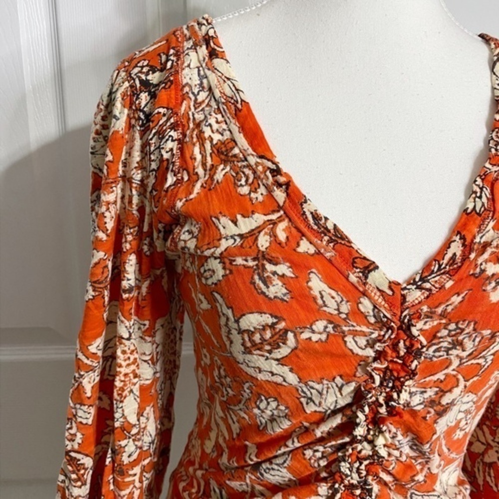 Free People Say The Word‎ Top / Ruby Red Combo Cropped Top - Picture 3 of 15